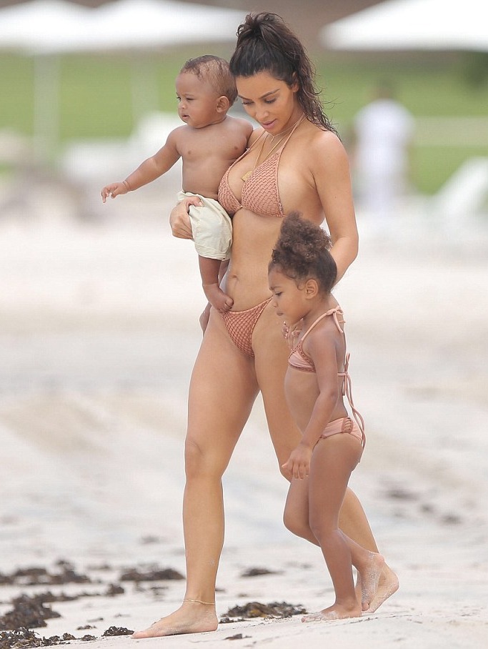 kim k north west matching outfits