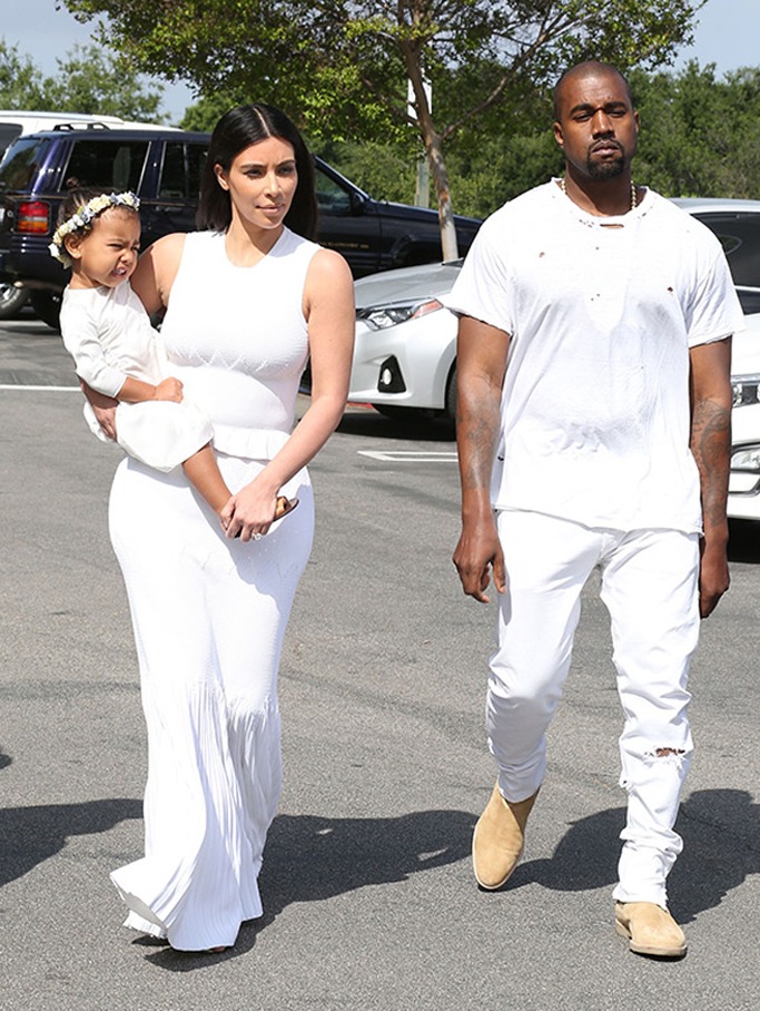 kim k north west matching outfits