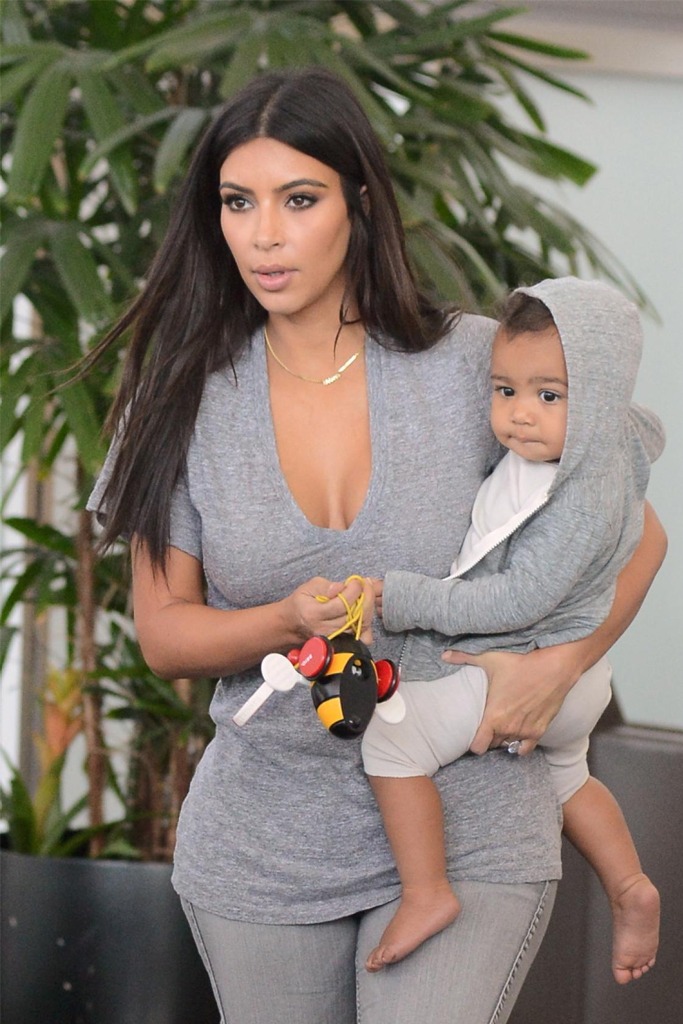 kim k north west matching outfits