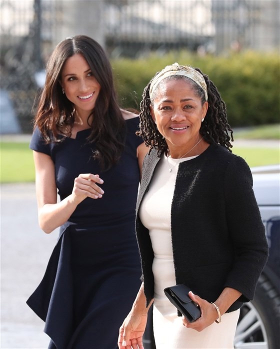 Navy On The Neckline Meghan Markle boat neckline navy on the neckline