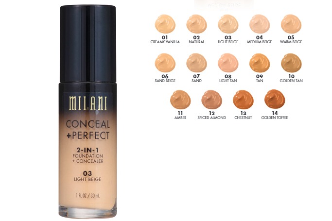 MILANI Conceal + Perfect 2 in 1 Foundation and Concealer MILANI Conceal + Perfect 2 in 1 Foundation and Concealer