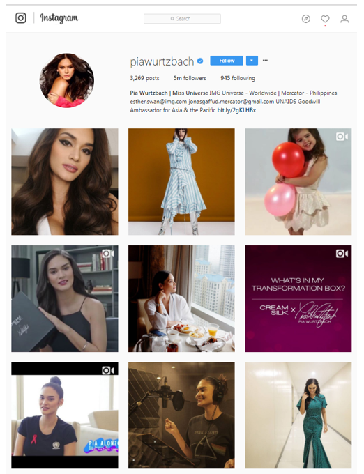 Pia Wurtzbach - Pinoy on Instagram