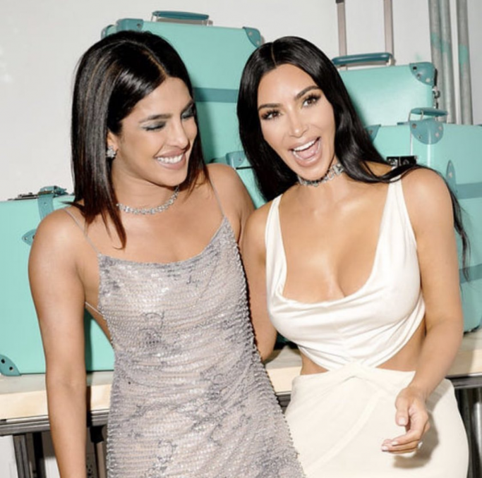 Priyanka Chopra And Kim Kardashian at Tiffany & Co. 
