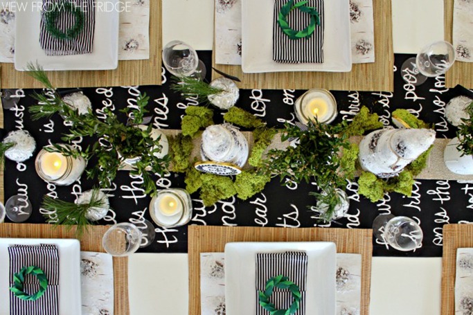 holiday dinner table setting