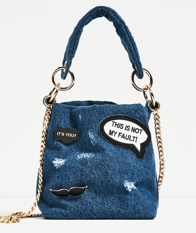 ZARA denim crossbody bag