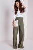 Wide Legged Pants with a Silk Blouse