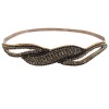 Mia Embellished Headband, Chocolate Brown, Bronze, Gold And Purple Pretty Sparkly Rhinestones, Velvet Backing, AED79.91