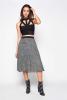 Miss Selfridge - Black Animal Print Pleated Midi Skirt