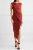 Vivienne Westwood Anglomania - Vian Draped Asymmetric Stretch-Jersey Midi Dress