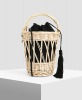 MANGO Beige Bamboo Basket Bag