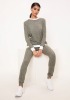 I Saw It First Khaki Side Stripe Soft Touch Brushed Loungewear Set