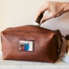 Personalised Leather Wash Bag,