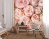 Bright Pink Roses Wallpaper Mural