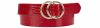 Next Red Croc Effect Circle Buckle Belt