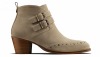 DuoBoots Taupe Suede Emilia Statement Ankle Boots