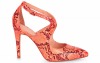 New Look Coral Neon Faux Snake Courts