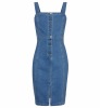 Lipsy Button Through Denim Bodycon Dress