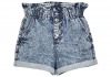 Topshop Acid Wash Paperbag Denim Shorts