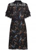 Sosandar Black Parrot Print Lace Detail Dress, £69/AED309.22
