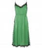 George at Asda Green Satin Lace Eyelash Trim Slip Dress, currently reduced to £10/AED44.81 from £18/AED80.67