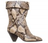 George at Asda Beige Snake Print Cone Heel Cuffed Boots, £15/AED 67.71