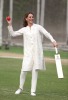 The duchess wore all-white to play cricket