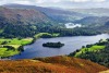 An aerial view of Grasmere from the slopes of Silver How