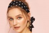 Polka dot print self-tie headband on SHEIN