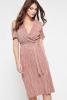 Miss Selfridge - Pink Plisse Cold Shoulder Dress