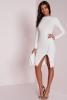Missguided - White Zip Detail Dress