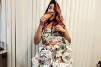 This Woman Made An Incredible Wedding Dress Out Of Burrito Wrappers