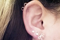 heart cartilage piercing trend