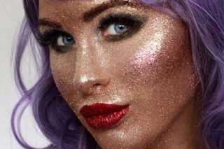 Face Full of Glitter Makeup