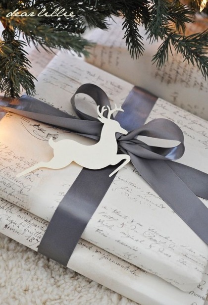 grey christmas gift wrap